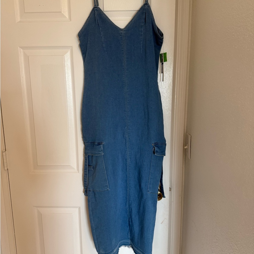 Tinseltown Denim midi stretch dress